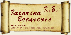 Katarina Bačarević vizit kartica